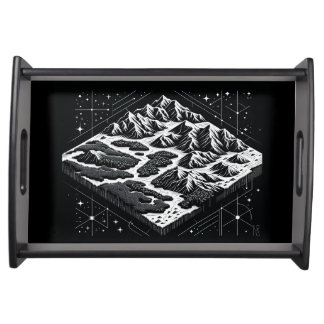 Magic Mountain Map Serving Tray