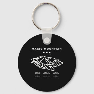 Magic Mountain Ski Snowboard Skiing Idaho Skier Keychain