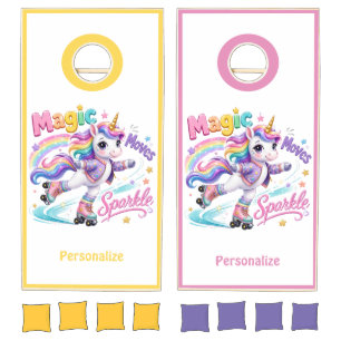 Magic Moves Sparkle Unicorn Roller Skating Art Cornhole Set