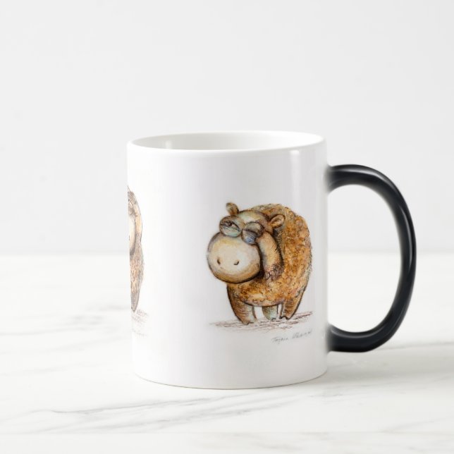 Magic mug. Tree little sheep. Color Morph Mug (Right)