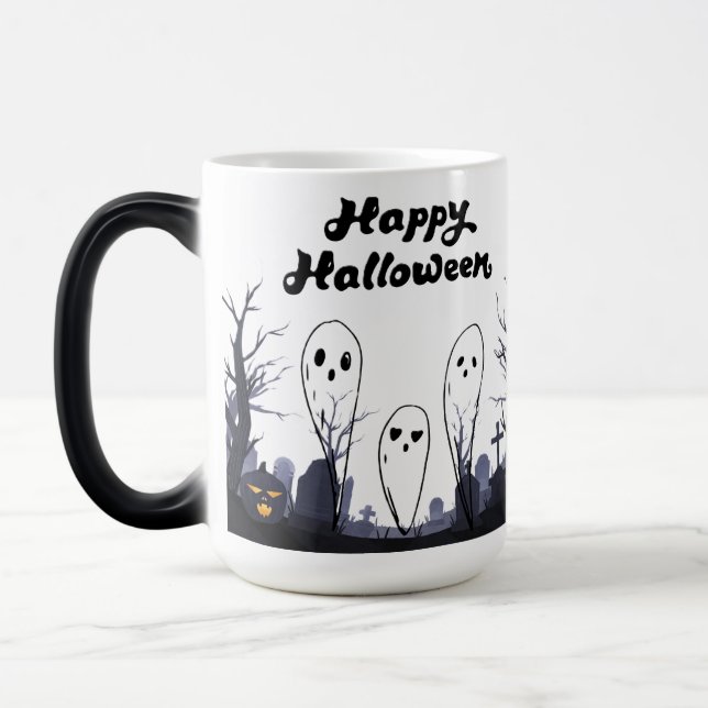 magic mug with Halloween design (Left)