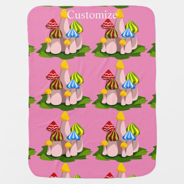 Magic Mushroom Cathedral Thunder_Cove  Baby Blanket (Front)