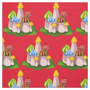 Magic Mushroom Cathedral Thunder_Cove  Fabric