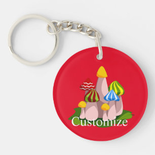 Magic Mushroom Cathedral Thunder_Cove Keychain