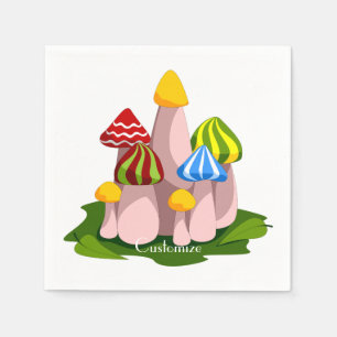 Magic Mushroom Cathedral Thunder_Cove Napkins
