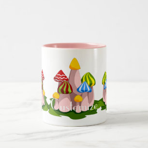 Magic Mushroom Cathedral Thunder_Cove  Two-Tone Coffee Mug