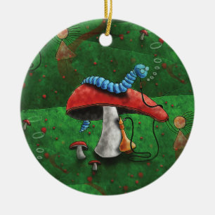 Magic Mushroom Ceramic Ornament
