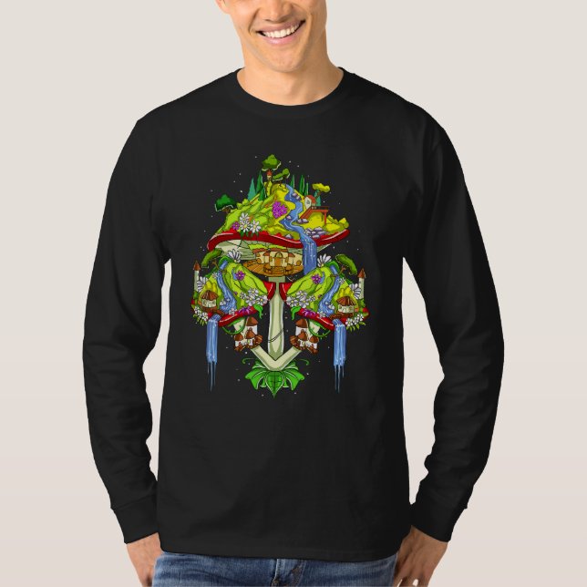 Magic Mushroom House Inspired Mushroom Kingdom Rel T-Shirt (Front)
