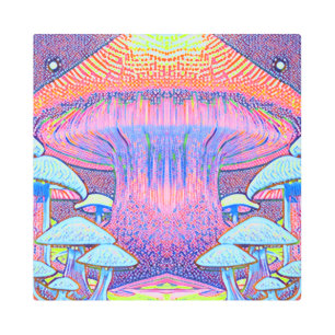 Magic Mushroom Metal Art Print