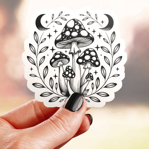 Magic Mushroom Night Sticker