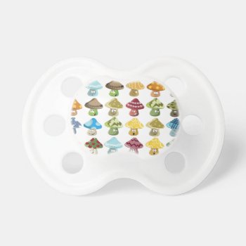 Magic Mushroom Pattern Pacifier by vectortoons at Zazzle