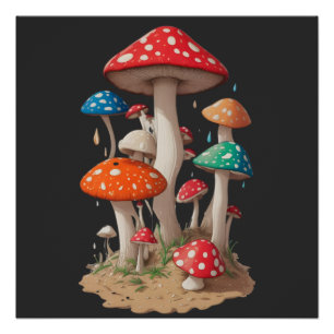 Magic Mushroom Shirt   Hippie Shirt   Mycology Poster