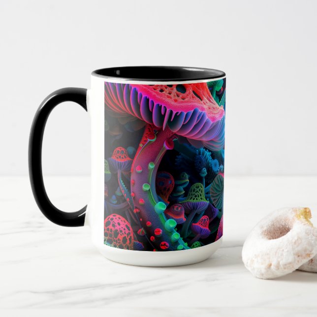 Magic Mushroom Wonderland Mug (With Donut)