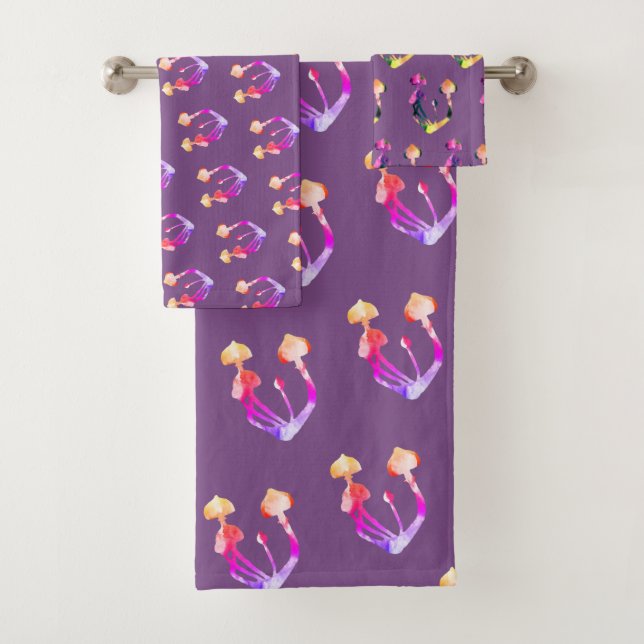 Magic Mushrooms Bath Towel Set (Insitu)