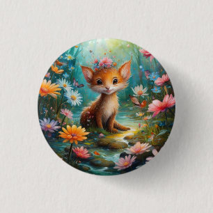 Magic mushrooms butterflies      button