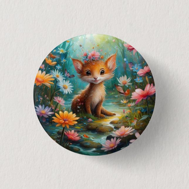 Magic mushrooms butterflies      button (Front)