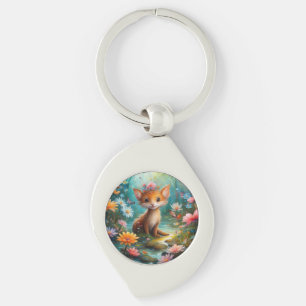 Magic mushrooms butterflies keychain