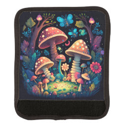 Magic mushrooms butterflies      luggage handle wrap