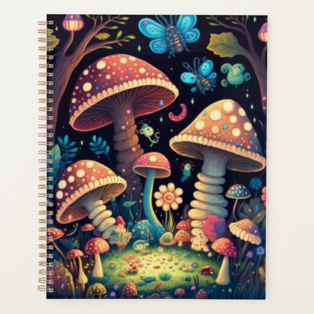 Magic mushrooms butterflies      planner (Front)