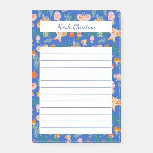 Magic Mushrooms Butterfly CUSTOM Notepad Grocery