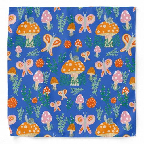 Magic Mushrooms Cute Butterflies Snails Ladybugs Bandana