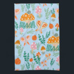 Magic Mushrooms Cute Butterflies Snails Ladybugs Kitchen Towel<br><div class="desc">Hope you like this whimsical pattern. Add your own text to customize it if you like. Check my shop for more matching items and other patterns. Thanks for shopping with me!</div>