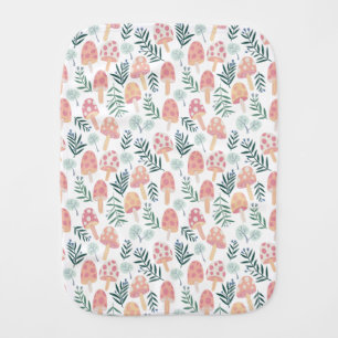 Magic Mushrooms Cute Forest Pattern Baby Burp Cloth