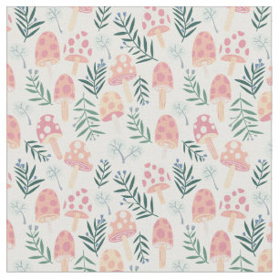 Magic Mushrooms Cute Forest Pattern Fabric