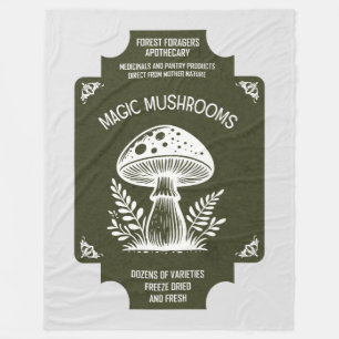 MAGIC MUSHROOMS FLEECE BLANKET