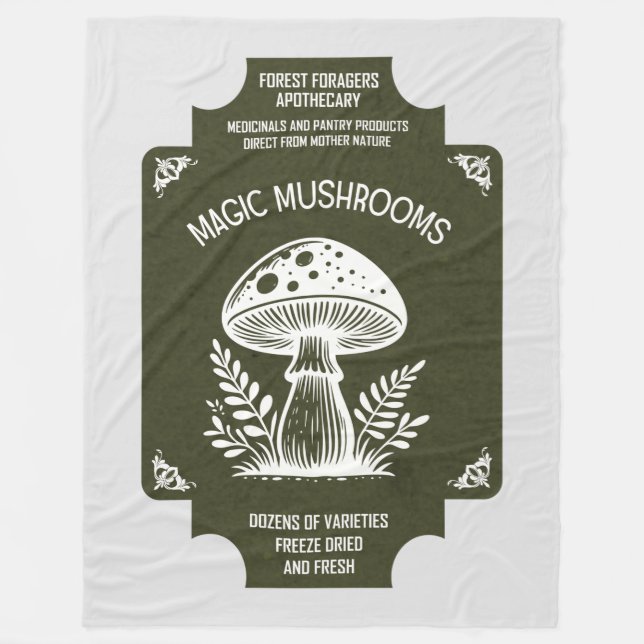 MAGIC MUSHROOMS FLEECE BLANKET (Front)