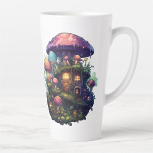 Magic mushrooms house latte mug