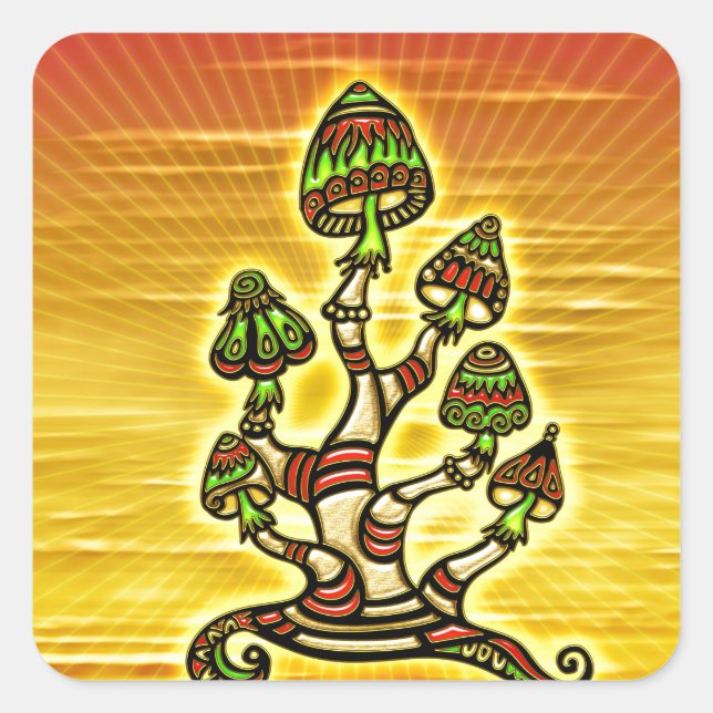 Magic Mushrooms - Magic Mushrooms Square Sticker (Front)