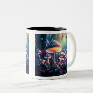 Magic Mushrooms Two-Tone Mug, 11 oz  Coffee Mug