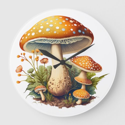 Magic Mushrooms Wall Clock