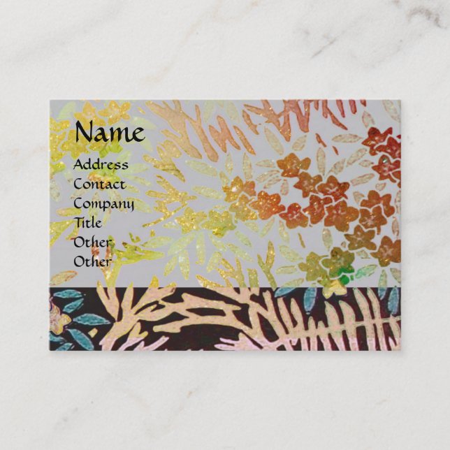 MAGIC MYRTLE / Sparkling Gold Reflections Business Card (Front)