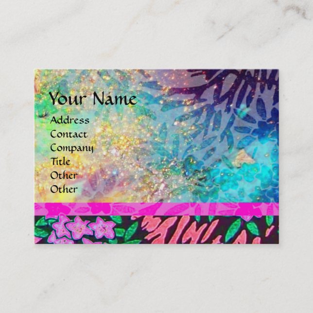 MAGIC MYRTLE / Sparkling Gold Reflections Business Card (Front)