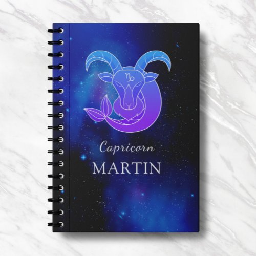 Magic Name with Zodiac sign Capricorn Notebook