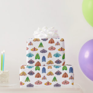 Magic night moth pattern. Mystical butterfly Wrapping Paper