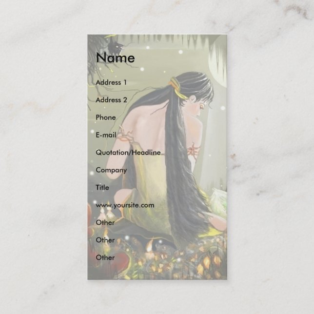 Magic Night Template Business Card (Front)