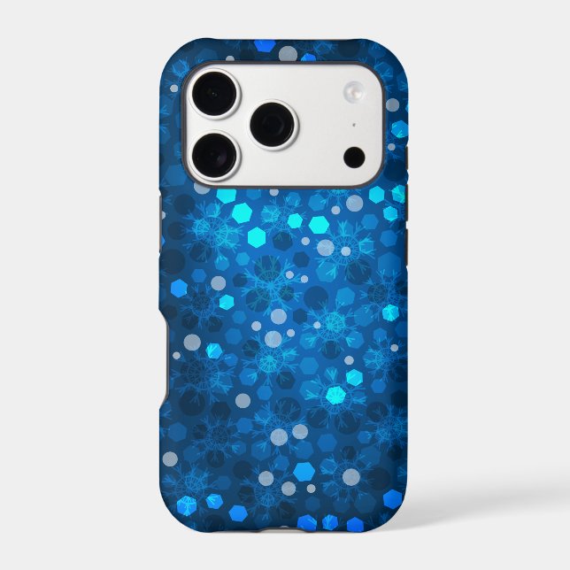 Magic of Christmas Blue abstract pattern Iphone Case (Back)