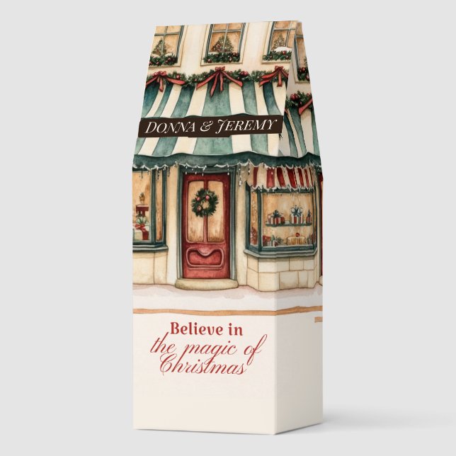 Magic of Christmas! Personal Names Village Scene Roasted Coffee (Back)