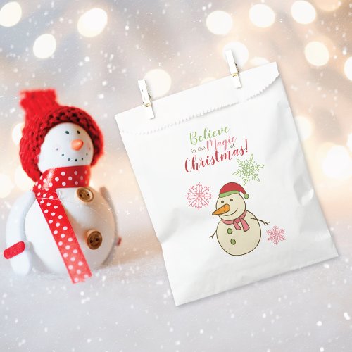 Magic of Christmas Snowman Favor Bag