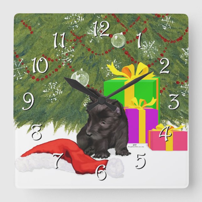 Magic of Christmas Square Wall Clock (Front)