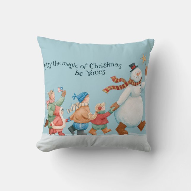 Magic of Christmas Throw Pillow (Front)