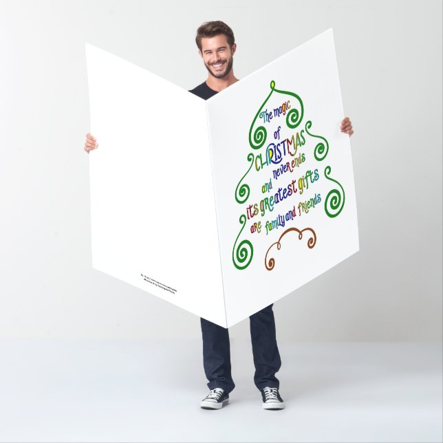 Magic of Christmas Typography in Tree Shape, ZSSPG Card (In Situ)