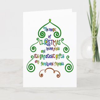 Magic of Christmas Typography Tree Shape, ZSSPG Holiday Card