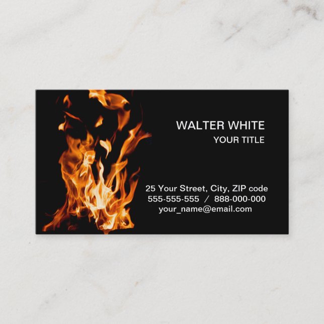 Magic of fire business card (Front)