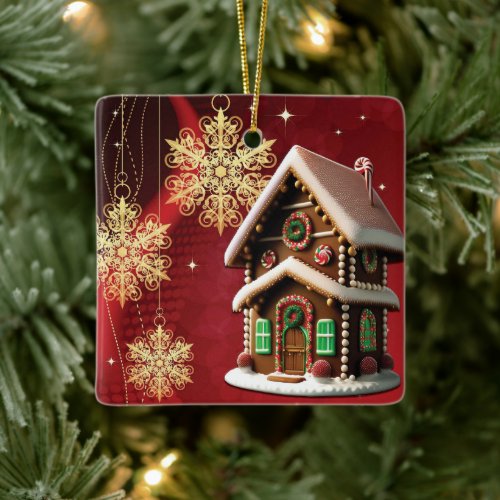 Magic of Our Gingerbread House  Ceramic Ornament