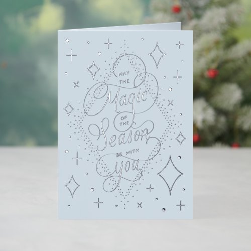 Magic of the Season Hand_Lettering Foil Holiday Card