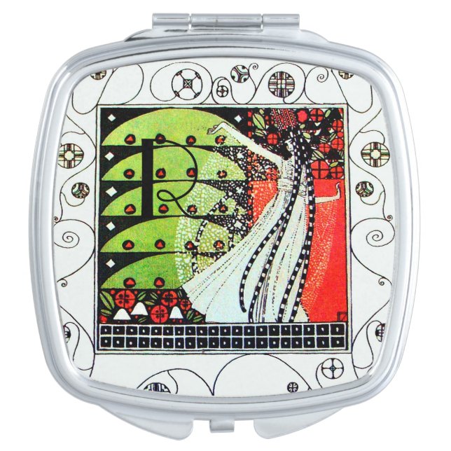 MAGIC OF THE  SPRING ,BEAUTY FASHION MONOGRAM MIRROR FOR MAKEUP (Front)